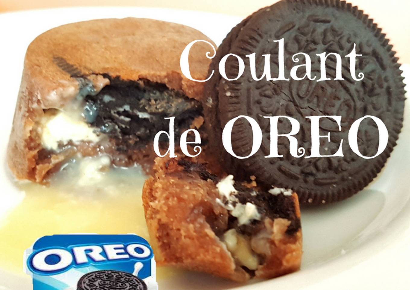 Receta Coulant de chocolate de Oreo