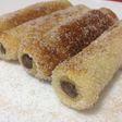 Canutillos de Torrija rellenos de nutella