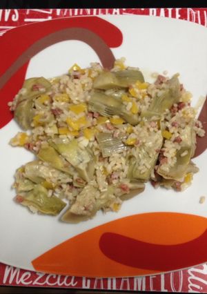 Una foto de Arroz con alcachofas