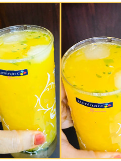 A picture of Fresh orange juice / lemonade.