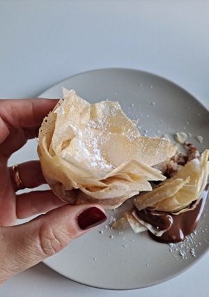 Una foto de Flores de Nutella