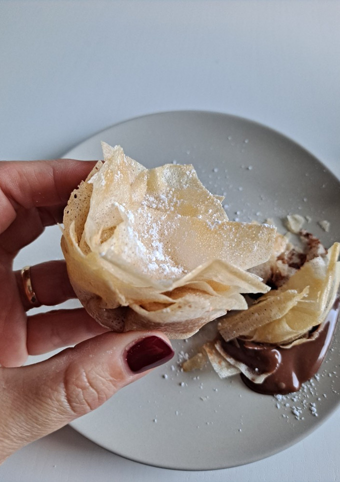 Una foto de Flores de Nutella