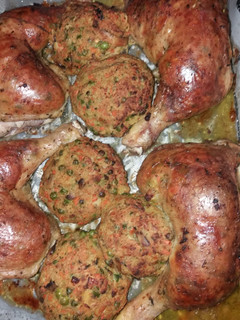 Zöldségekkel töltött csirkecombok recept fotója