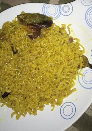 A picture of Tumeric Noodles.
