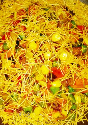A picture of Sweet corn chaat with vegetables by sasmita Choudhury.