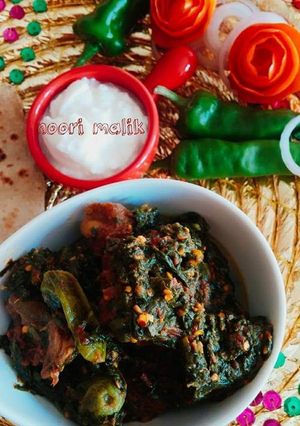 A picture of Palak gosht.