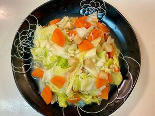 干貝吻仔魚炒高麗菜