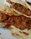 Quesadillas de camarón al chipotle
