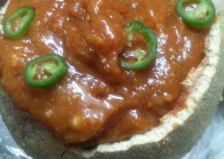 Woodapple (kotha) and chilli chutney