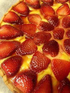 Una foto de Pastel de fresas