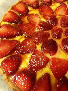 Una foto de Pastel de fresas