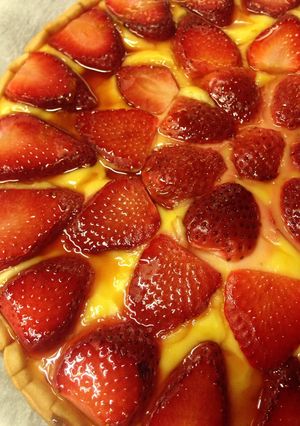 Una foto de Pastel de fresas