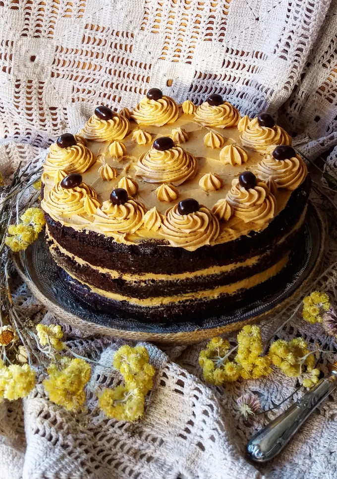 Una foto de Pastel de Chocolate y Dulce de Leche