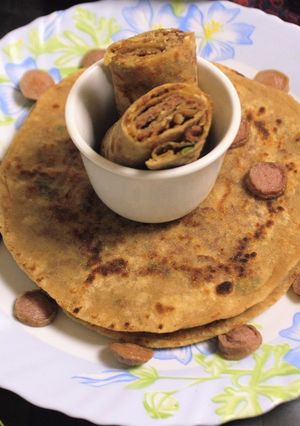 A picture of Ramadan Special - Stuffed Chicken Sausage Paratha.