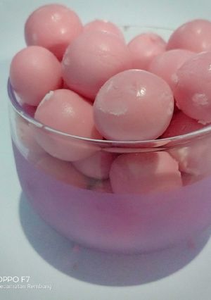 Foto resep Si "oLaf" milkball...bola susu keninian