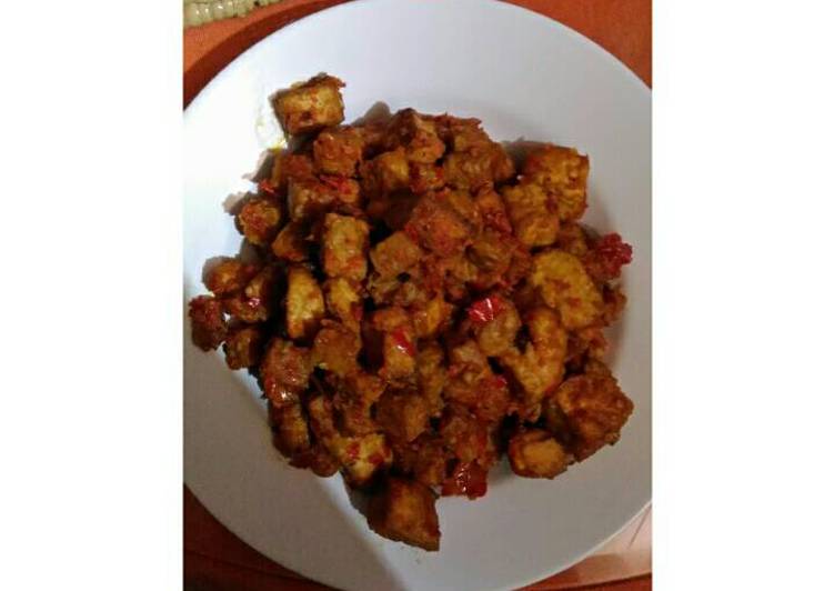 tempe tahu balado pedas