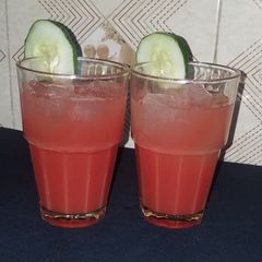 A picture of Cucumber and watermelon juice.