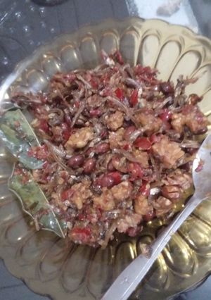 Foto resep Sambalado Teri Kacang tempe