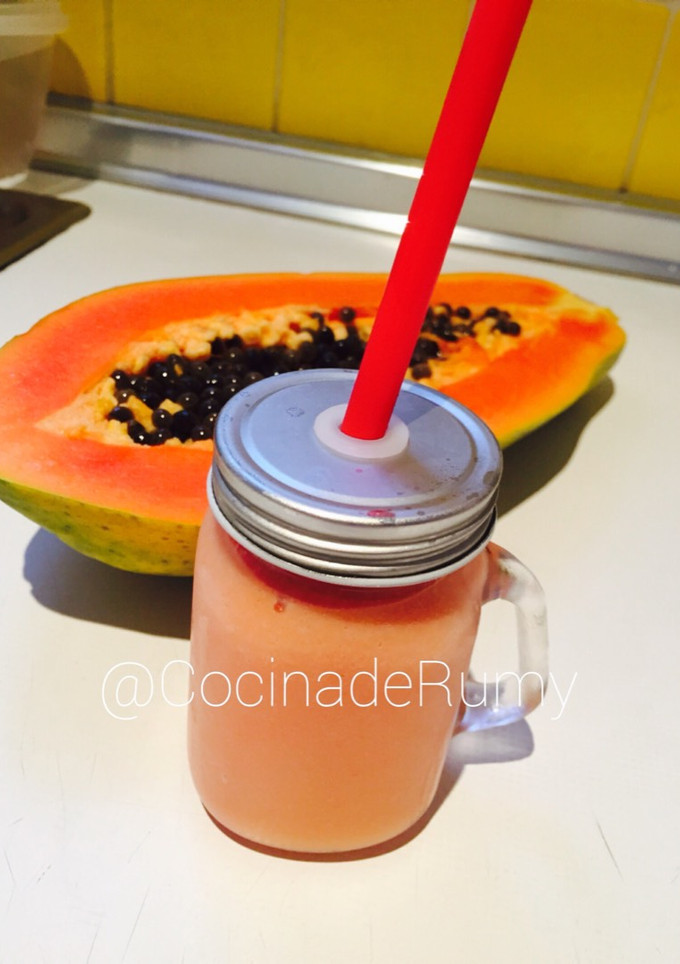 Una foto de Batido de papaya (mamon)