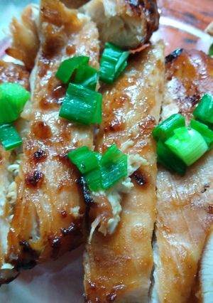 Hình của món Ức gà nướng nồi chiên không dầu.