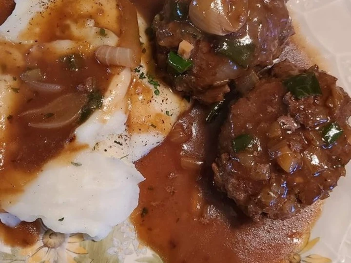 Simple Way Make Recipe Cowboy hamburger steaks that is  Makes Drooling, So Delicious}