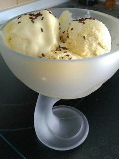 Una foto de Helado de plátano Thermomix