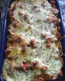 Spaghetti con salchichas