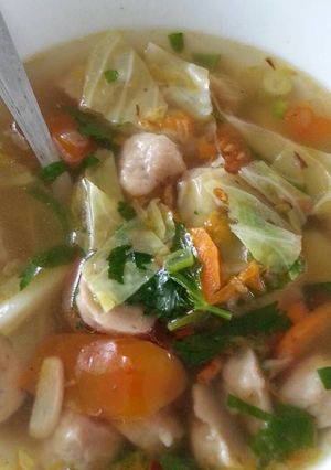 Foto resep Sop bakso pedas