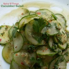 A picture of Spicy and Tangy Cucumber Salad / Chatpatta Kheera.