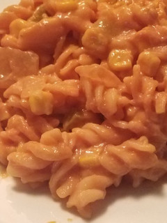 Una foto de Pasta encremada en puré de tomate
