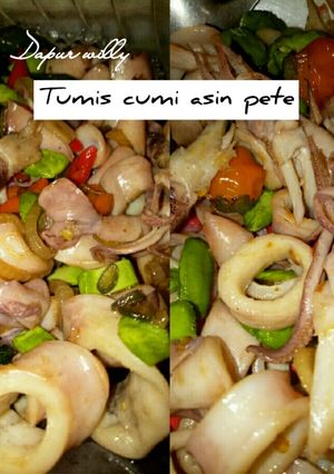 Foto resep Tumis cumi asin pete