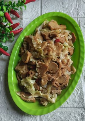 Foto resep Oseng Kol Tahu Baso Saus Tiram