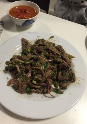 รูปของ ตับหวานสูตรเด็ด (Pork liver salad)
