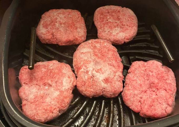 Frozen hamburger patties