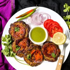 Mutton Chapli Kebab / kabab A picture of Mutton Chapli Kebab / kabab.