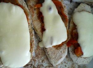 Una foto de Milanesas de berenjenas a la napolitana para celiacos y vegetarianos