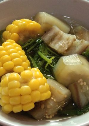 Foto resep Bening bayam jagung terong