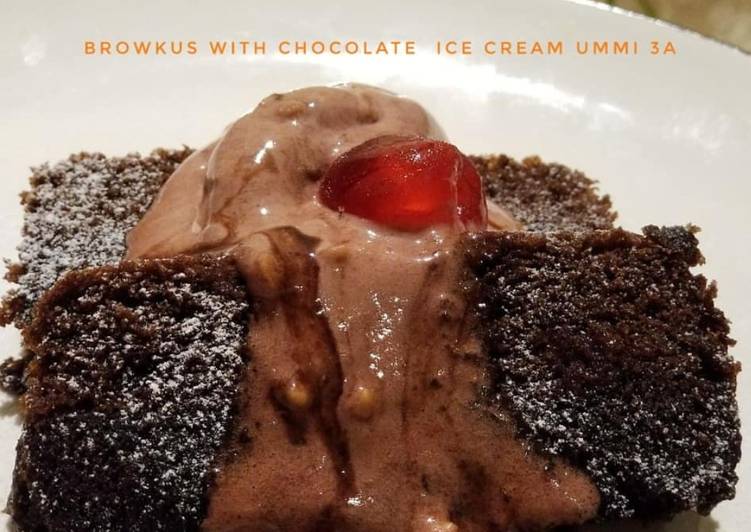 Resep masakan Brownies Kukus With Ice Cream | Cara Bikin Brownies Kukus With Ice Cream Yang Lezat Sekali