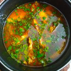 Fish curry A picture of Fish curry.