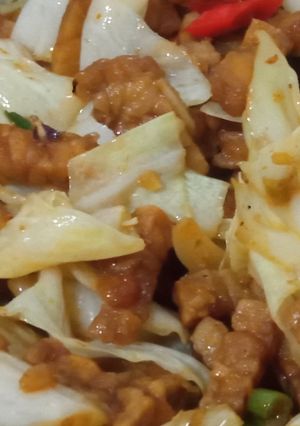 Foto resep Oseng kol tempe gurih