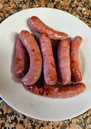 Una foto de Salchichas en freidora de aire