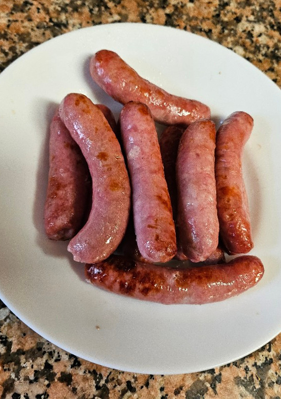 Una foto de Salchichas en freidora de aire
