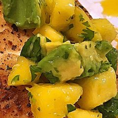 A picture of Mango avocado salsa.