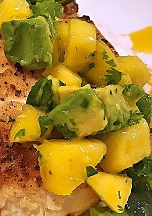 A picture of Mango avocado salsa.