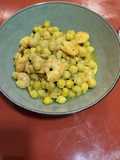 Garbanzos con langostinos