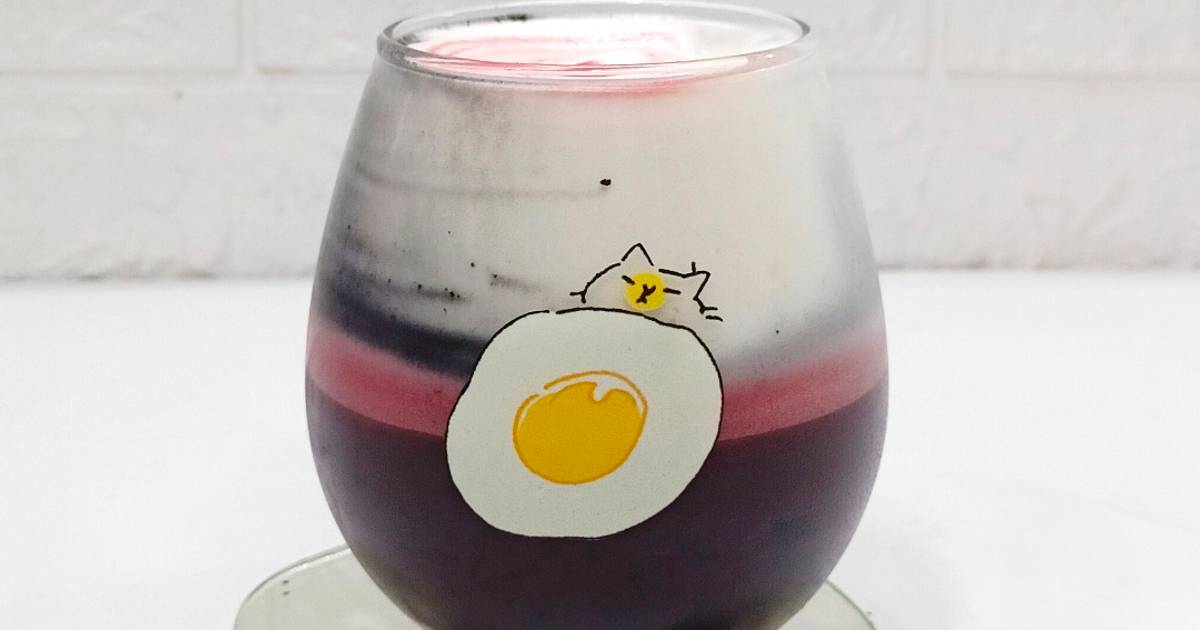 Resep Red Velvet Charcoal Latte 🖤♥️ oleh Febriyana IG febbriyana