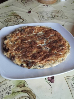 Una foto de Tortilla de champiñones