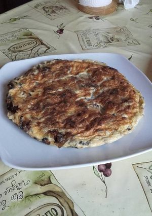 Una foto de Tortilla de champiñones
