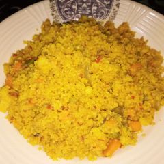 A picture of Fried Jollof Couscous.