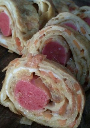 Foto resep Telur gulung isi sosis & wortel